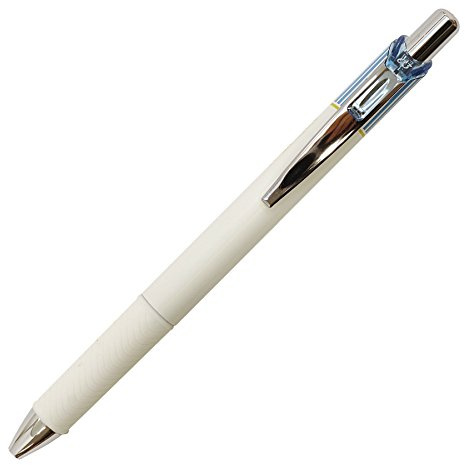Pentel EnerGel Clena Retractable Liquid Gel Pen, Micro Fine Tip 0.3mm Needle Tip, Black Ink, Sax Blue Body (BLN73LS-A)