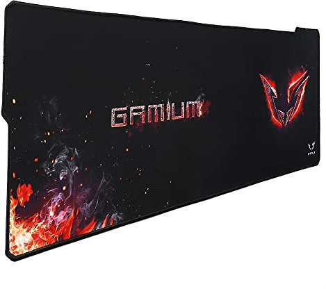 Gamium Tapis de Souris Gaming XXL, Grand Souris Tapis Mousepad Tapis Clavier Tapis de Bureau Compatible Souris Laser Optique PC Gamer antidérapant Surface spéciale texturée