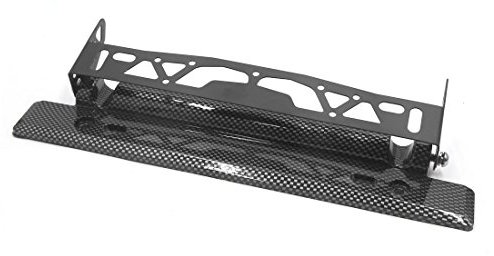 sourcingmap Carbon Fiber Adjustable Car Front Bumper License Plate Holder Bracket Mount Kit