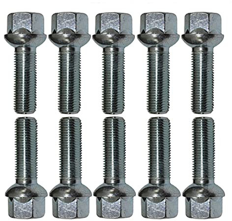 10 Radschrauben Radbolzen Kugelbund M12x1,5 50mm 10-KU121550