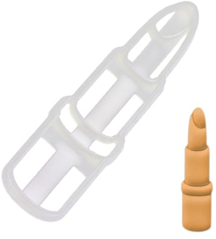 BAKERLOGY Lipstick Cookie Cutter - Detailed Biscuit Cutter Design for Baking and Crafts, Ideal on Fondant, Dough, Clay
