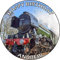 Flying Scotsman Train ICING circle round edible cake topper 7.5 inch (Size can be changed)