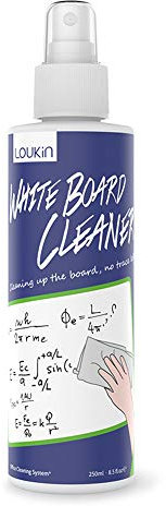 loukin Ungiftiger Whiteboard-Reiniger, 8.5oz Dry Erase Board Cleaner, geruchsarmes Whiteboard-Reinigungsspray, entfernt hartnäckige Flecken von Whiteboards