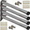 Stahlia 4 x Edelstahl Tischfuß Ø60 mm Tischbeine Möbelfuß |Höhe 560 mm|höhenverstellbar + 30 mm|inkl. Befestigungsmaterial |Tischfuss Verstellfuß Möbel Fuß Füße |