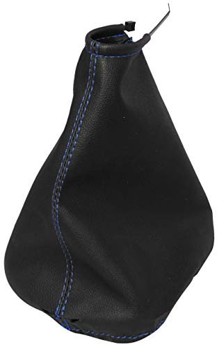 AERZETIX: Funda para palanca de cambios de piel sintética con costuras de colores variables (negro con costuras azul)