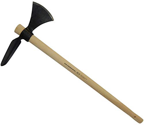 Wiedehopf Zappa da giardino con foglia ovale, robusta forgiata con manico in frassino da 105 cm di SHW-FIRE