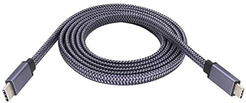 AOTOKK Cavo di Prolunga Adattatore USB 3.1 Tipo C Intrecciato Piatto 5 Gbps e 2A 3.1 USB Tipo C Maschio Cavo Supporto per Ricarica,dati,Audio,cavo Video per Laptop e Tablet e Telefono(1,5 M-M/M)