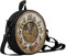 Sannovo Damen-Handtasche mit rundem Uhr-Design, mit Reißverschluss, Handtasche, Schultertasche, Geschenk für Mutter, Freundin, 11 Uhr braun, Einheitsgröße