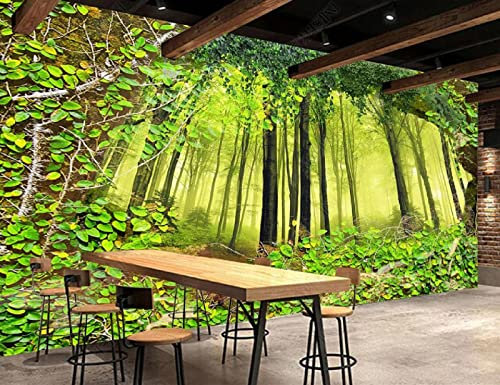 Papier Peint Panoramique Mur De Briques Végétales Papier Peint Intissé 3D Murale Tableaux Muraux Tapisserie Salon Chambre