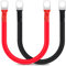 JatilEr 2 cavi batteria 12 V M10, cavi batteria 30 cm cavo batteria auto 25 mm rame puro, cavi batteria 12 V pesanti, per moto solare auto, batteria di messa a terra, auto, ecc