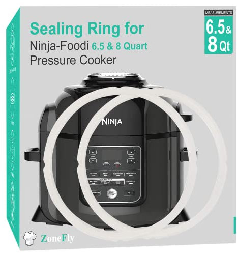 Original Ninja Foodi Dichtungsring Silikon Dichtung für Ninja Foodi FD401/FD302/OS401/OS301/OP401/OP302 Schnellkochtopf 6,5 Qt und 8 Quart Ersatzdichtung Luftfritteuse Teile – 2 Stück