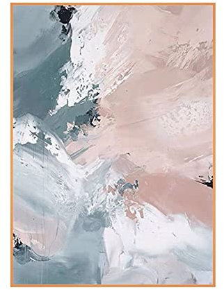 Handgemalte Acrylbilder, Rosa, Blaue Textur, Minimalistisch, Abstrakt, Modern, 100 % Handgemalte Ölgemälde Auf Leinwand Für Die Familienwand, Wohnzimmer, Esszimmer, Heimkunst-Dekoration, 80 X 12