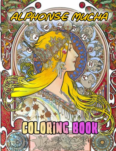 Alphonse Coloring Book: Art Unofficial Mucha Funny High-quality Books For Kid And Adult