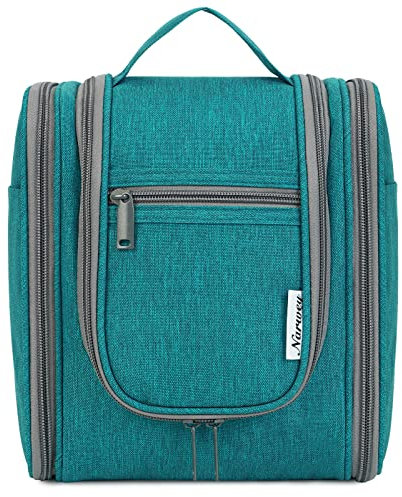 Narwey Klein Kulturbeutel Damen & Kulturbeutel Herren - Kinder Kulturtasche Zum Aufhängen & Männer Kosmetiktasche - Waschtasche für Frauen & Mädchen (Blaugrün(Klein))