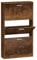 vidaXL Schuhschrank, Schuhregal, Aufbewahrungsschrank, Schuhschrank, Eingang, Flur, Wohnzimmer, Raucheiche, 59 x 17 x 108 cm, Holz