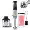 Cecotec Handmixer Katana 12 Chop G. 1200 W Leistung, Perreo Move, 21 Geschwindigkeiten, Turbo-Funktion, SchwarzTitanium, Spritzschutz, XL-Stab, Grip Texture, Zubehör-Set