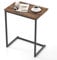 GIANTEX Beistelltisch C-Form, Laptoptisch aus Holz & Metall, Kaffeetisch im Industrie-Design, Sofatisch Notebooktisch Pflegetisch Ablagetisch Betttisch für Wohnzimmer Schlafzimmer Büro 55x36x67cm