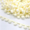 Yulakes 5 Yards 25mm Pompon Borte/Bommelband/Bommel Fringe/Pom Poms Bälle Fransenbesatz Pom Poms Quaste Spitze Bommelborte für DIY Handwerk Dekorieren (Beige)