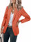 Cicy Bell Giacche da Abito Blazer da Donna Blazer Casual da Donna Giacche da Lavoro a Maniche Lunghe Aperte sul Davanti Arancia XL