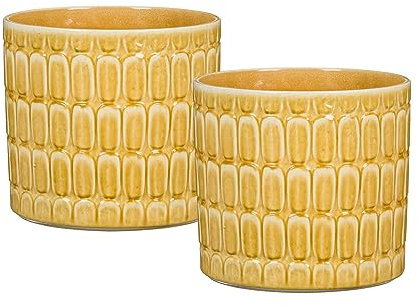 scheurich 2er Set Lagom Keramik Pflanztopf Farbe Elna 16,0 cm Durchmesser 14,5 cm Höhe 1 Gl