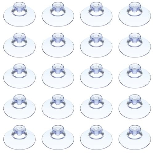 20 Pièces ventouse vitre,ventouses,ventouse table en verre,mini ventouse,Ventouses à Tête de Champignon,Ventouses Transparentes Ventouses sans Crochets,pour Fenêtre de Cuisine Extérieur