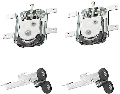 Csirnto Corredera de Armario 4 Piezas Polea Puerta Corredera Kit Puertas Correderas Armario Ruedas para Puertas Correderas Rodillo de Puerta Ruedas Deslizantes para Armario Ventana Puerta Corredera