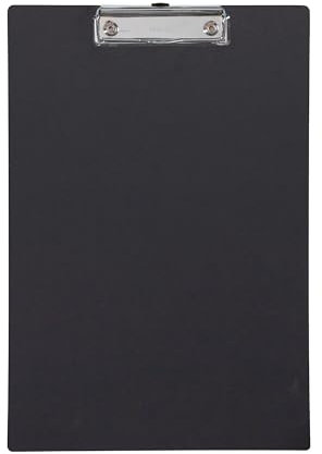 MAUL Klemmbrett A4 MAULbalance | Schreibbrett aus Karton im DIN A4 Format | Klemmbrett zum Aufhängen | Moderner Klemmer zur Aufbewahrung von Papier | für Büro, Küche und Werkstatt | Schwarz