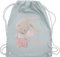 Turnbeutel Rucksack - Mädchen Hase Rabbit Häschen Langohr Süße Hasen - Unisize - Pastell Blau - custom turn beutel kindergarten geschenke kita tasche personalisierte taschen kinder sportbeutel