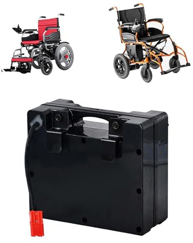HJGHY 24V 20Ah 25Ah 30Ah Lithium Battery Pack 24V Electric Wheelchair Battery Lithium Ion Battery Pack Lead-Acid Replacement Batteries with Charger,24V,25Ah