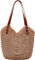 Mxaeyr Summer Straw Woven Handbag for Women,Women's Beach Shoulder Bag,Bohemian Crossbody Bag with Zipper,Large Capacity Holiday Female Casual Tote Bag,Light Khaki