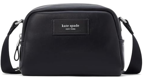 Kate Spade New York Womens Puffed Smooth Leather Small Crossbody CROSSBODY, Black, One Size
