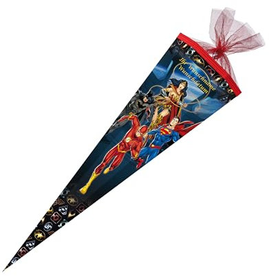 Schultüte mit Gravur / Zuckertüte / 85cm / eckig / Justice League