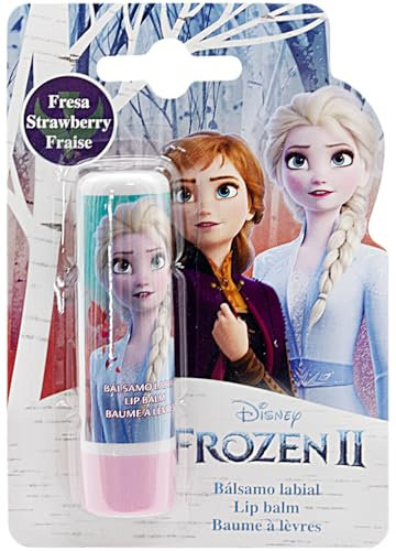 Disney Frozen Elsa & Anna Strawberry Flavour Lip Balm – Moisturizing & Hydrating Formula | Natural & Dermatologically Tested | Perfect for Kids & Adults, 4g