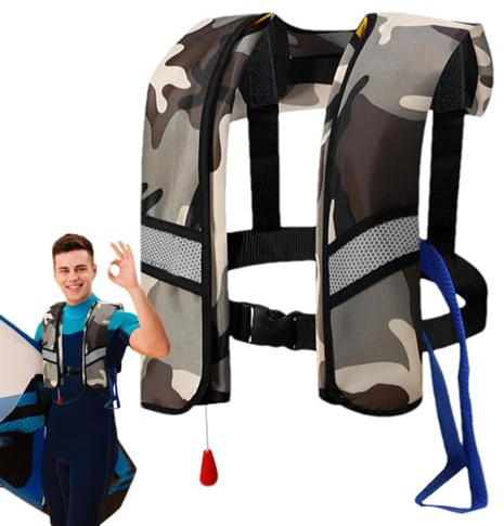 Schwimmweste, Rettungsweste für Erwachsene, zum Aufblasen des Schwimmens, Rettungsweste für Damen und Herren, Auftriebshilfe für Wassersport, Sicherheit für Erholung am Meer, Kreuzfahrtschiff
