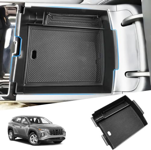 SHAOHAO Kompatibel mit Hyundai Tucson NX4 2025 2026 Mittelkonsole Armlehne Aufbewahrungsbox Mittelarmlehne Organizer Tray, Multifunktionaler Handschuhfach Hyundai Tucson Zubehör