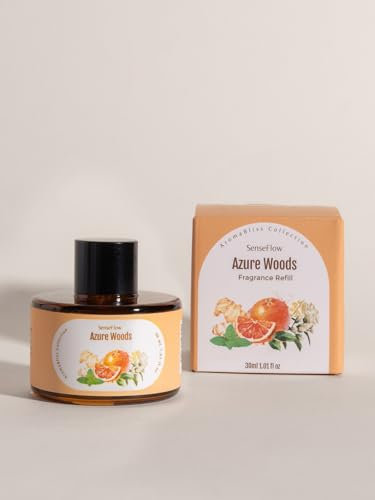 SenseFlow Ätherische Öle für Diffuser 30 ml,100% Pure Duftöle, Ätherisches Aromatherapieöl von Erstklassige Qualität, Luft Aroma Öle für Diffusor, Entspannen - Azurblauer Wald