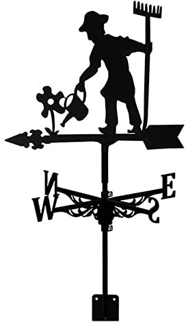 WUPNGS Girouette Girouette de Toit girouette en Fonte girouette en Fer en métal rétro Jardin Patio Cour Ornement décoration