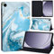 Case Fits Samsung Galaxy Tab A9 8.7-Inch 2023 (SM-X110/X115/X117), Lightweight Stand Smart Case Hard Shell for All-New Galaxy Tab A9 8.7 2023 Tablet, Two View Angle, (blue wave marble)