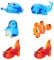 SOFPLATE 6 Pieza 6 Estilos Pequeñas Figuras de Ballena de Vidrio Figuras de Animales Marinos de Vidrio Soplado A Mano Pingüino Cangrejo Pez do Estatuas de Arte de Vida Oceánica de Verano Adornos para