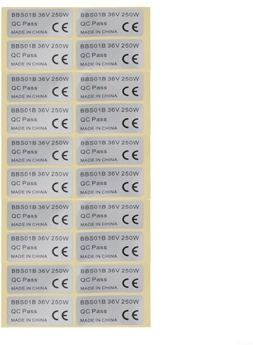 ZiStarlilife 20Pcs Electric Stickers For For Bafang For Bbs01 Bbs02, Pvc Decals For 36V 250W 48V 750W E-Bike Motor Labeling, Silver 45X23Mm