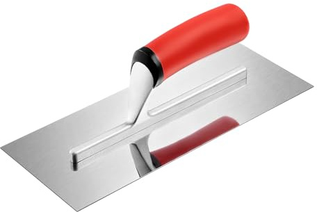 VEVOR Concrete Tools, Stainless Steel Flat Finishing Trowel, 10.9 x 4.4 in Concrete Cement Drywall Plastering Tile Masonry Construction Hand Tools with Handle for Apply, Spread, Flatten, Smooth,Polish
