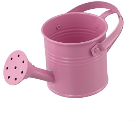 Metall-Gießkanne für Zimmerpflanzen, langer Auslauf, verzinkter Stahl, Wasserkanne für Zimmerpflanzen, Outdoor, Garten, Blume, dekorativ (Rosa)
