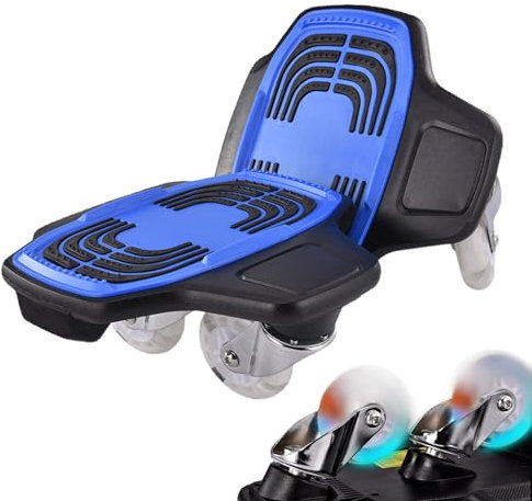 Split Skateboard, Portable Roller Deck, Drift- Skate Plates, High Rebound PU Wheels, for Teenagers, Adults, Kids, Beginners, Easy Ride, Outdoor Fun, 9.45x10.24 inches