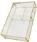 WOFASHPURET Boîte Boîte De Rangement Cosmétique Simple Pour Cas Comptoir Titulaire Avec Bureau Mariage Afficher Organisateur De Bijoux Clair Plateau Conteneurs Rétro Laiton