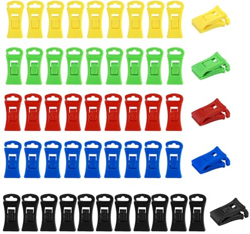 52 Grandes Pinces Chaussettes Machine a Laver,Pinces à Chaussettes pour sèche-Linge,Mini Pinces à Linge avec Crochets,Trieur de Chaussettes pour Machine à Laver (Multicolore)
