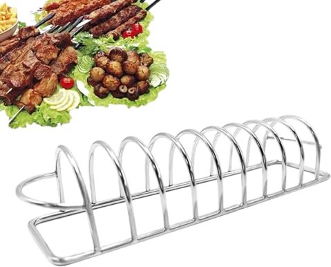 Youding Rippchenhalter Für Grill - Edelstahl Grillrost Für Braten - Edelstahl Grillzubehör Spülmaschinengeeignet Für Garten Camping Picknick Grillen