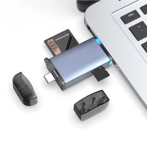 ChenYang UHS-II 4.O SD/TF Kartenleser, 2 in 1 USB A/C Hochgeschwindigkeits Speicherkartenleser für SDHC/SDXC/Micro SD/Micro SDHC/Micro SDXC