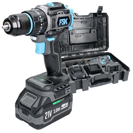 Ferrestock Taladro percutor Brushless con batería de 3.0 Ah. FSKTAB004