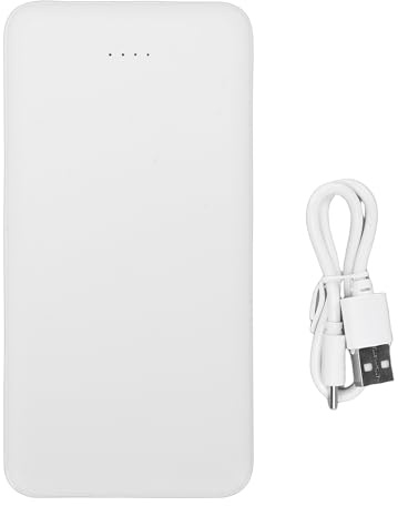 Yanmis Heated Vest Battery Pack, 20000mah 5V 2A Rechargeable Battery Pack For Heated Vest with LED Display, MicroUSB/USB/TYPE C Output, For Heating Clothes White