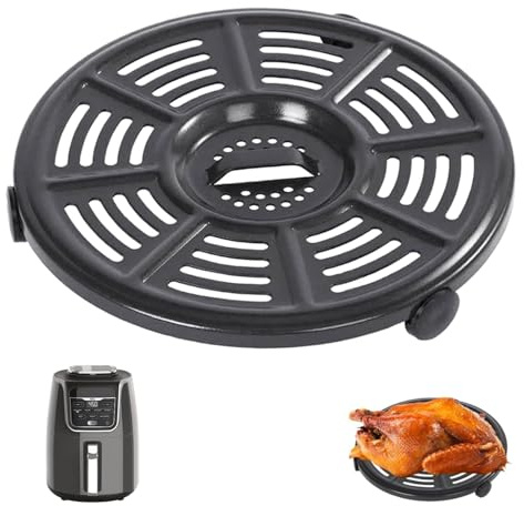 Air Fryer Grill Pan for Ninja Air Fryers, 8.2 in Food Grade Round Grill Pan, Crisper Plate Replacement Parts for Ninja AF100UK AF160UK AF150, Non-Stick, Dishwasher Safe